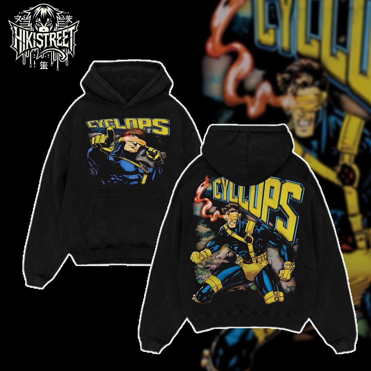 [HIKISTREET] Vintage Cyclops V2 Acid Washed T-Shirt, MCU Merch, Comics Washed Oversized Tee, Aesthetic Comics Streetwear Gift