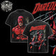 [HIKISTREET] Vintage Daredevil Acid Washed T-Shirt, MCU Merch, Comics Washed Oversized Tee, Aesthetic Comics Streetwear Gift
