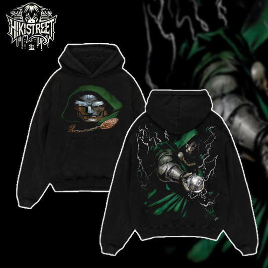 [HIKISTREET] Vintage Dr Doom Acid Washed T-Shirt, MCU Merch, Comics Washed Oversized Tee, Aesthetic Comics Streetwear Gift