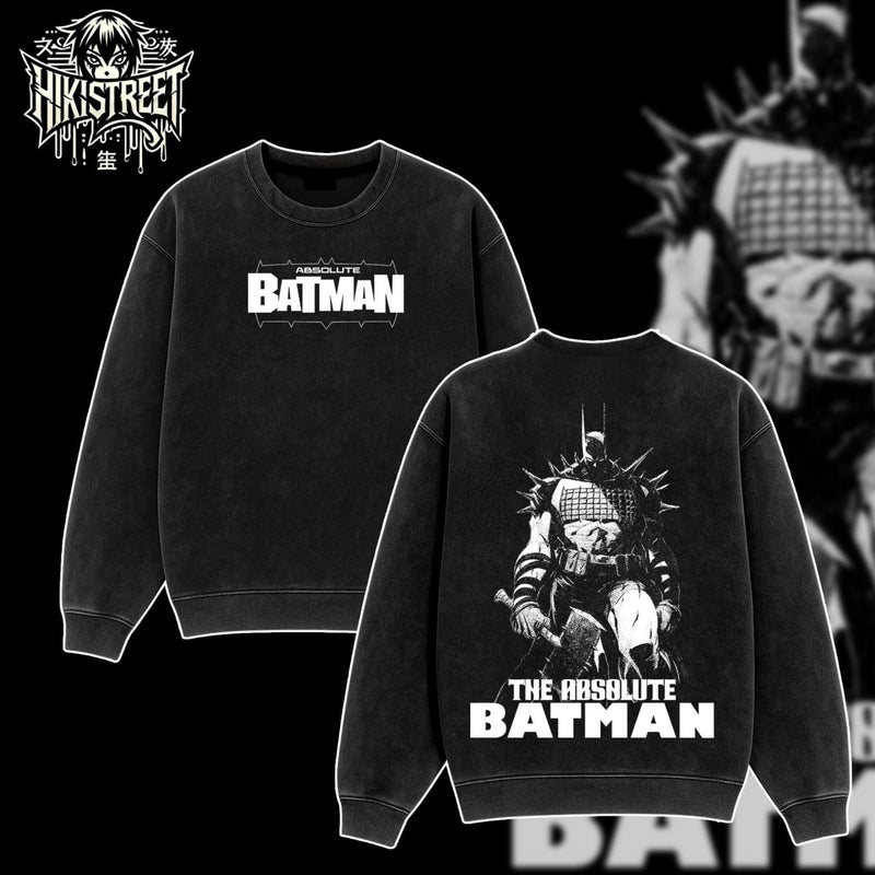 [HIKISTREET] Vintage The Absolute Batman Acid Washed T-Shirt, DC Merch, Comics Washed Oversized Tee, Aesthetic Comics Streetwear Gift
