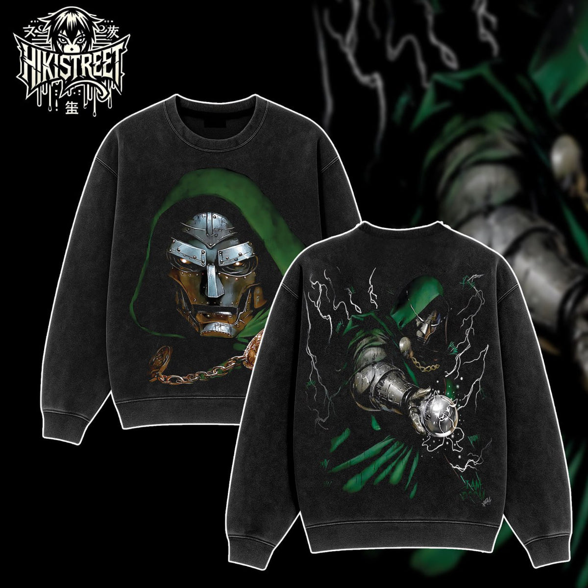 [HIKISTREET] Vintage Dr Doom Acid Washed T-Shirt, MCU Merch, Comics Washed Oversized Tee, Aesthetic Comics Streetwear Gift