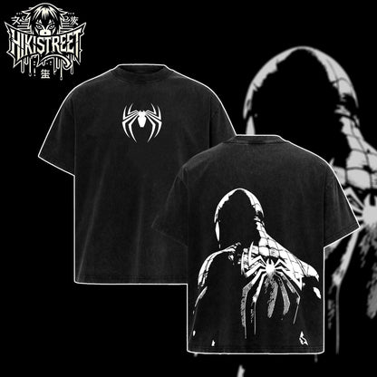 [HIKISTREET] Vintage Spider Man V3 Acid Washed T-Shirt, MCU Merch, Comics Washed Oversized Tee, Aesthetic Comics Streetwear Gift
