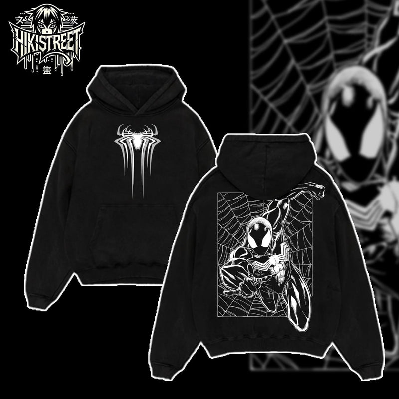 [HIKISTREET] Vintage Symbonite Spider Man V3 Acid Washed T-Shirt, MCU Merch, Comics Washed Oversized Tee, Aesthetic Comics Streetwear Gift