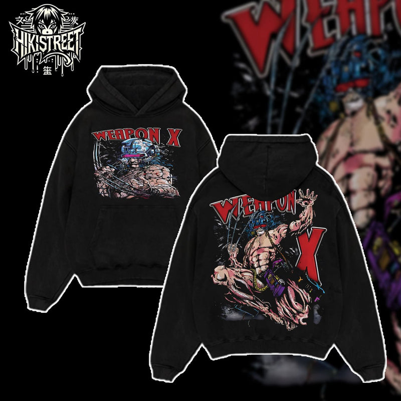 [HIKISTREET] Vintage Wolverine Weapon-X Acid Washed T-Shirt, MCU Merch, Comics Washed Oversized Tee, Aesthetic Comics Streetwear Gift